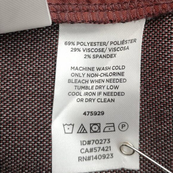 Anne Taylor Factory Ladies Size 12 Dark Rose Slight Flare Dress Pants - Picture 4 of 12